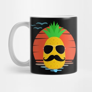 Cool Pineapple with mustache Mug